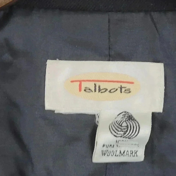 Talbots Womens Wool Blazer Jacket Black Size 16 5CT - Picture 3 of 8